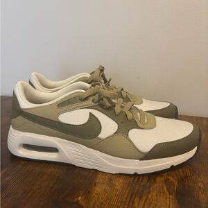 Nike Olive and White Air Max Sneakers
